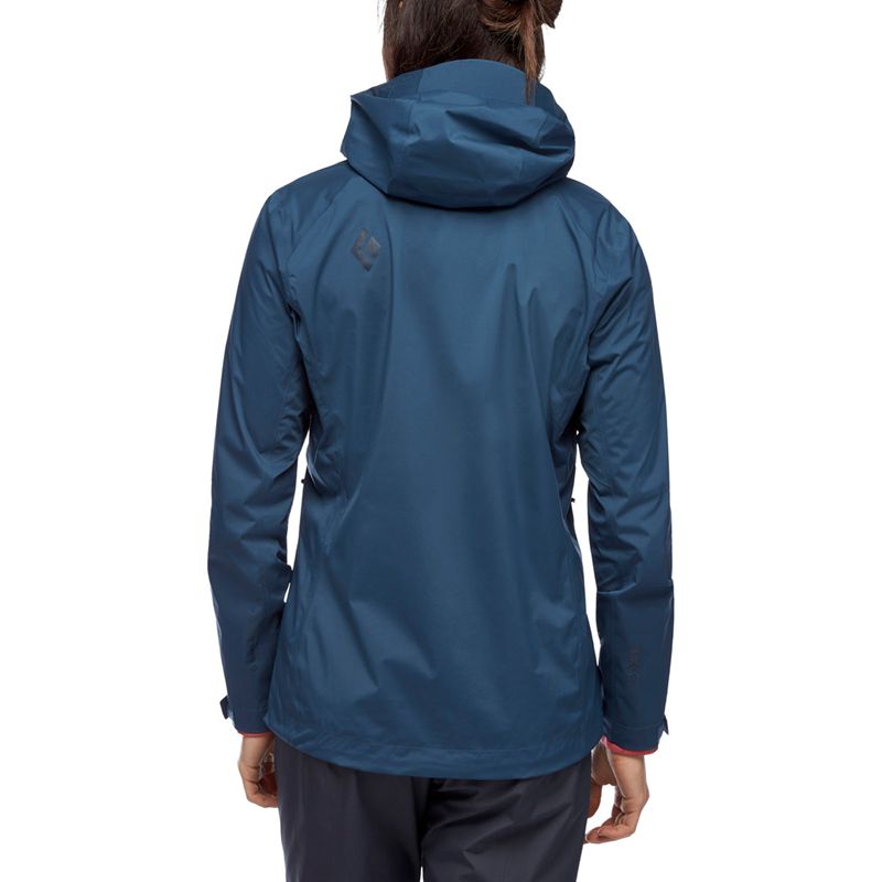 Black Diamond Stormline Stretch Rain Shell Women's Jackets Blue | 25097-KANR