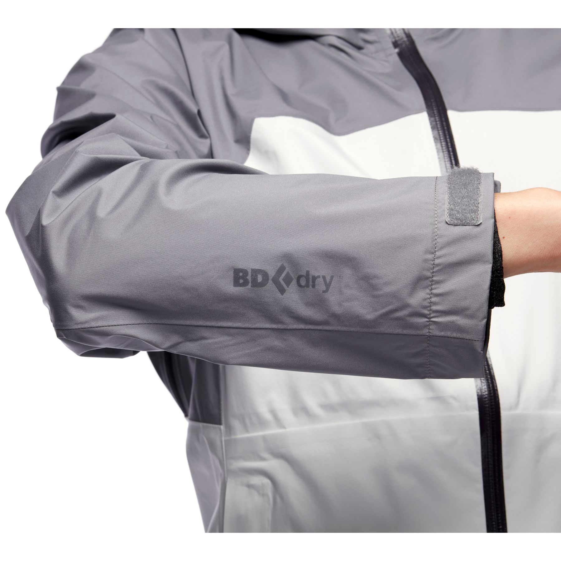 Black Diamond Stormline Stretch Rain Shell Women's Jackets Grey White | 52631-EXAC