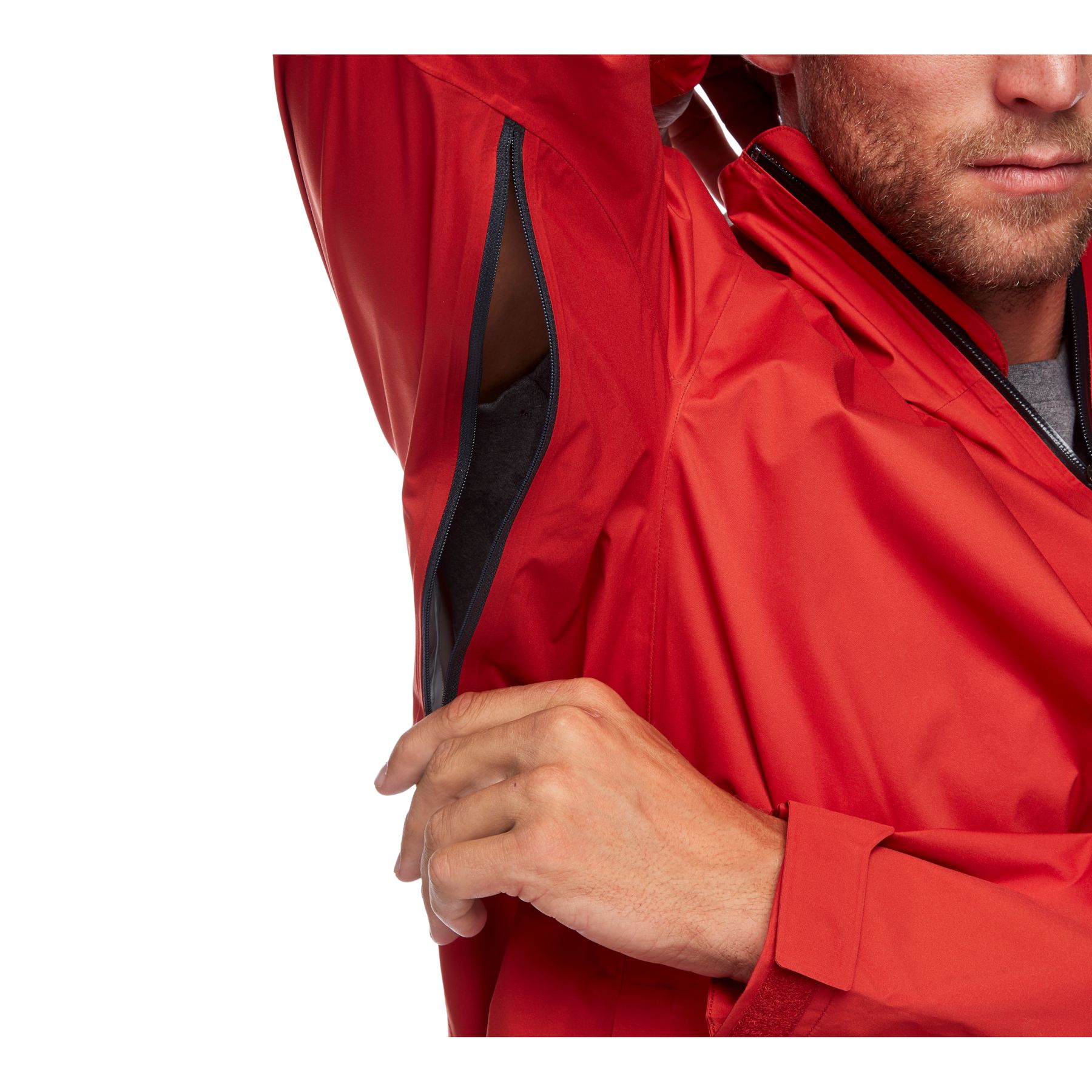 Black Diamond Stormline Stretch Rain Shell Men's Jackets Red | 94502-ODPH