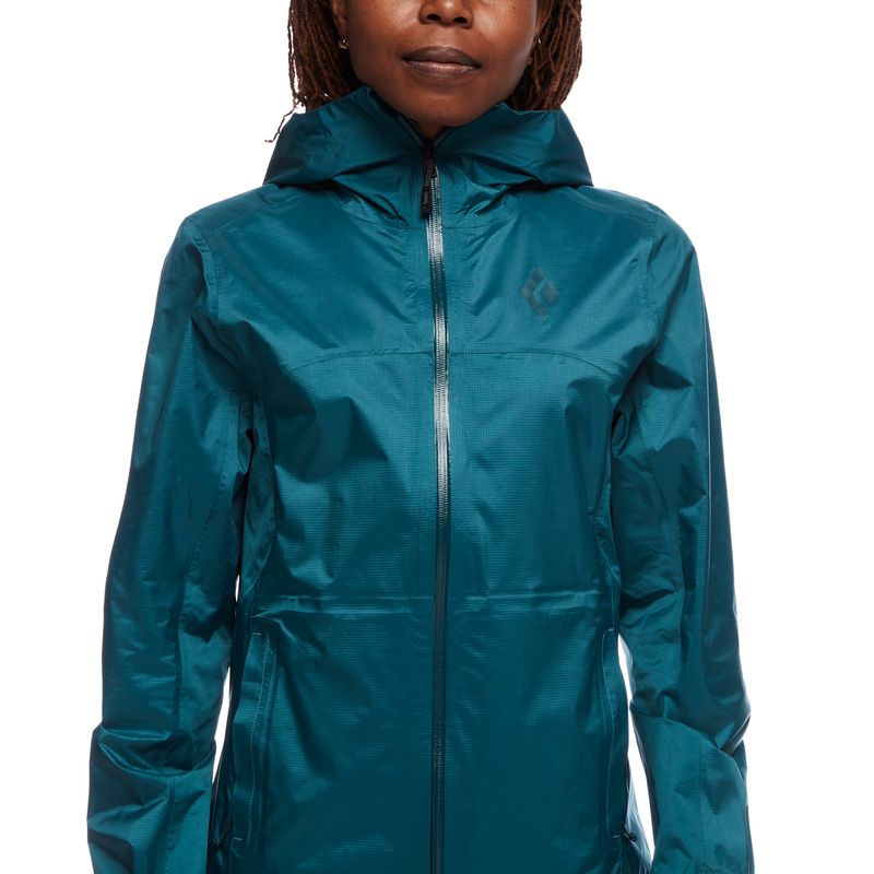 Black Diamond Treeline Rain Shell Women's Jackets Deep Green | 49512-YHSC