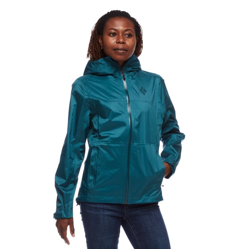 Black Diamond Treeline Rain Shell Women\'s Jackets Deep Green | 49512-YHSC