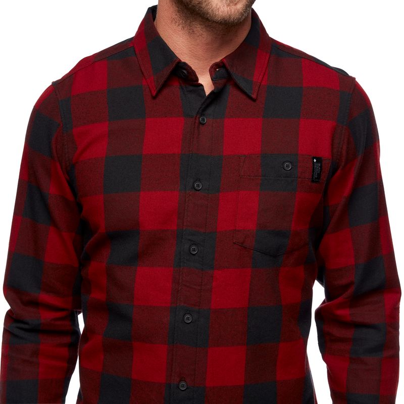 Black Diamond Zodiac Flannel Men's Tops Dark Red | 29873-DKPX